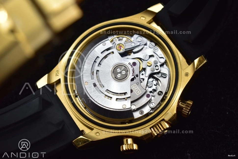 Strap BTF on Dial Oysterflex 1:1 YG Daytona SA4130 Black Edition Best Rubber 116518 0121